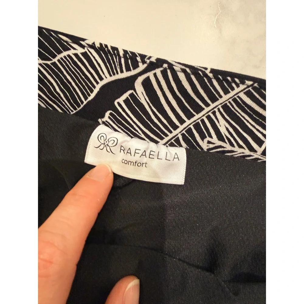 Rafaella Womens Black White‎ Tropical Leaf Print Skort Size S/CH